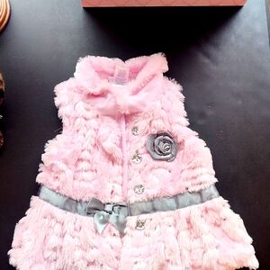 Pink and Gray Kids  Vest Size 18 Months Little lass